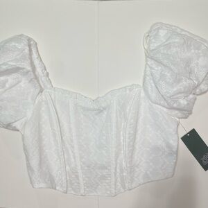 Wild Fable - White cropped blouse